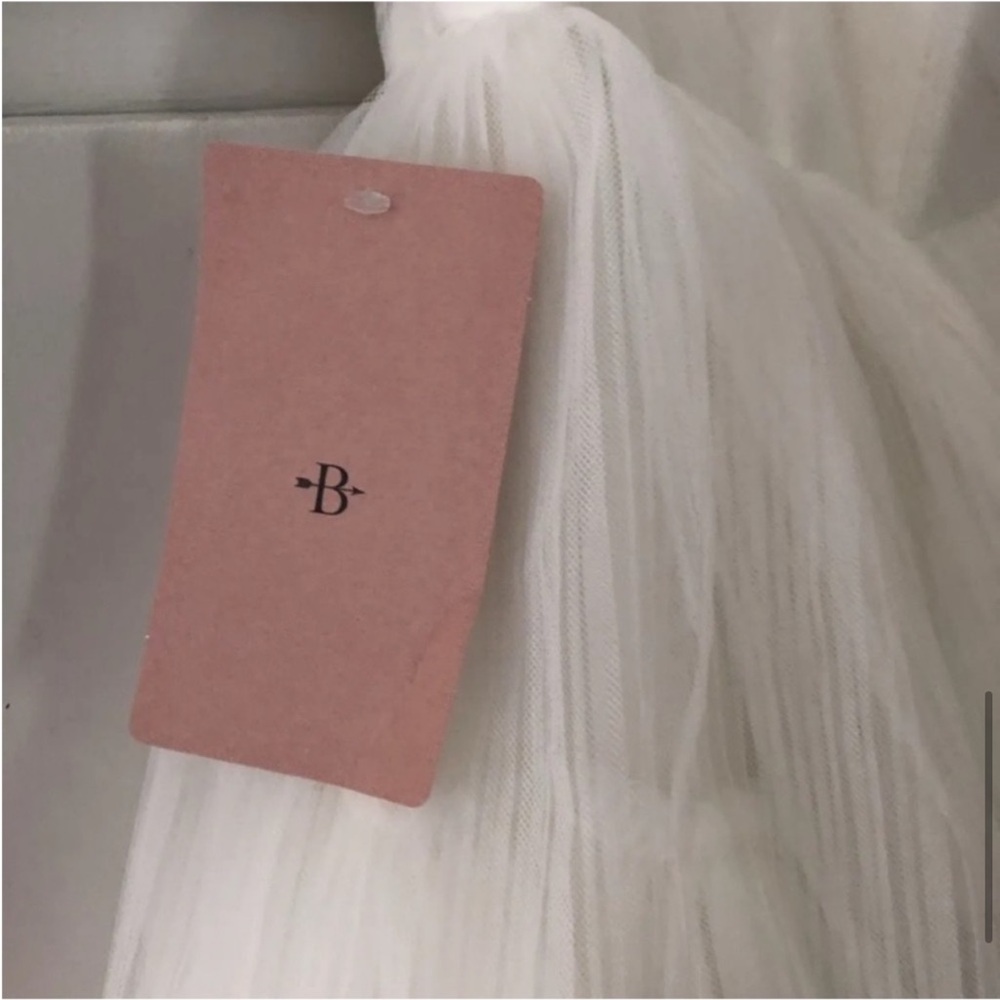 ANTHROPOLOGIE BHLDN Watters Avance Tiered Bridal Wedding Gown Ivory size 14 NWT - Picture 10 of 11